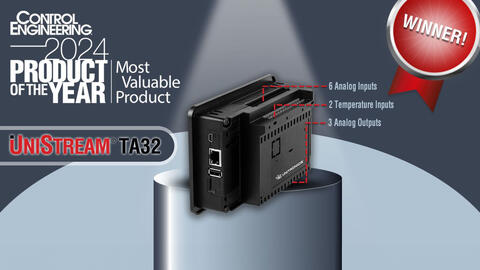 UniStream TA32 PLC+ HMI - ble kåret til "Årets Produkt 2024" av magasinet Control Engineering!

